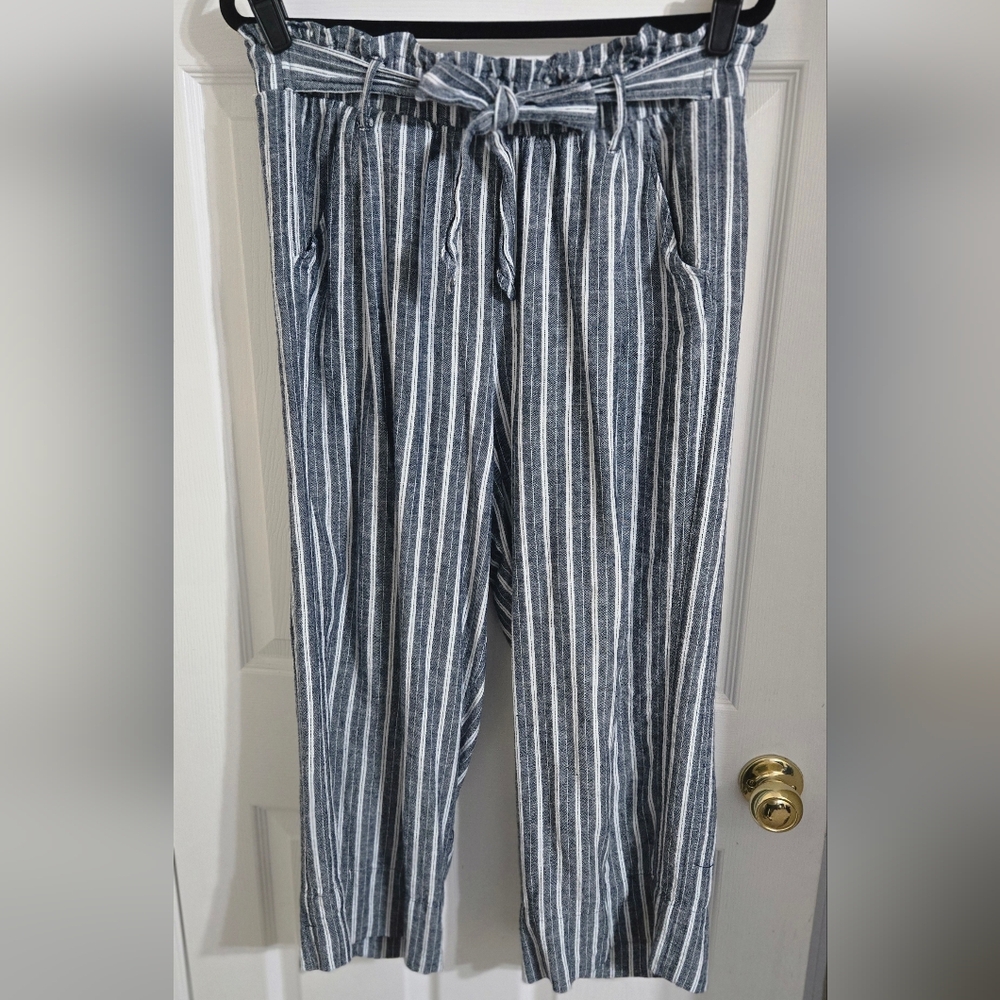 Knox Rose Navy and White Striped Joggers